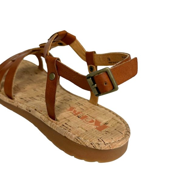 Korks Sawyer Womens Braided Strappy Sandals Size 7 Brown Stylish & Casual Shoes - Picture 10 of 15